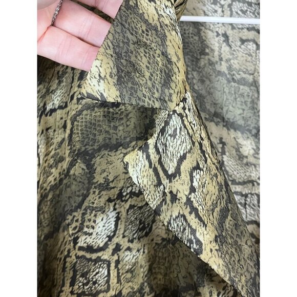 Betsys Things Sheer Animal Print Snakeskin 2X Green Exotic Jungle Safari Chic - Picture 5 of 11